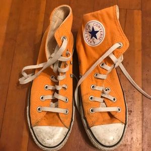 Converse orange high tops size men’s 5 women’s 7